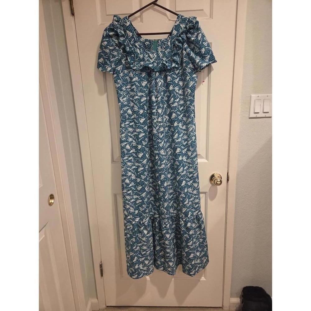 Vintage Liberty House green and White Patterned Dress